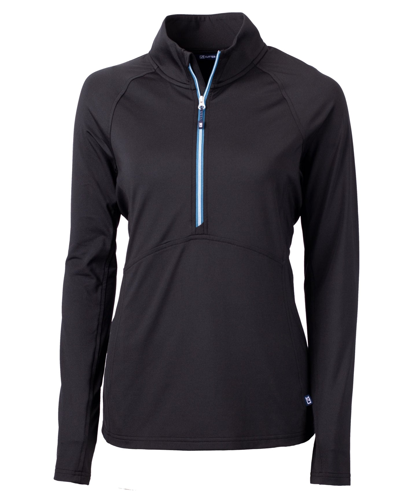 Cutter & Buck Layering XS / Black/Atlas Cutter & Buck - Women's Adapt Eco Knit Half Zip Pullover w/ Contrast Zipper
