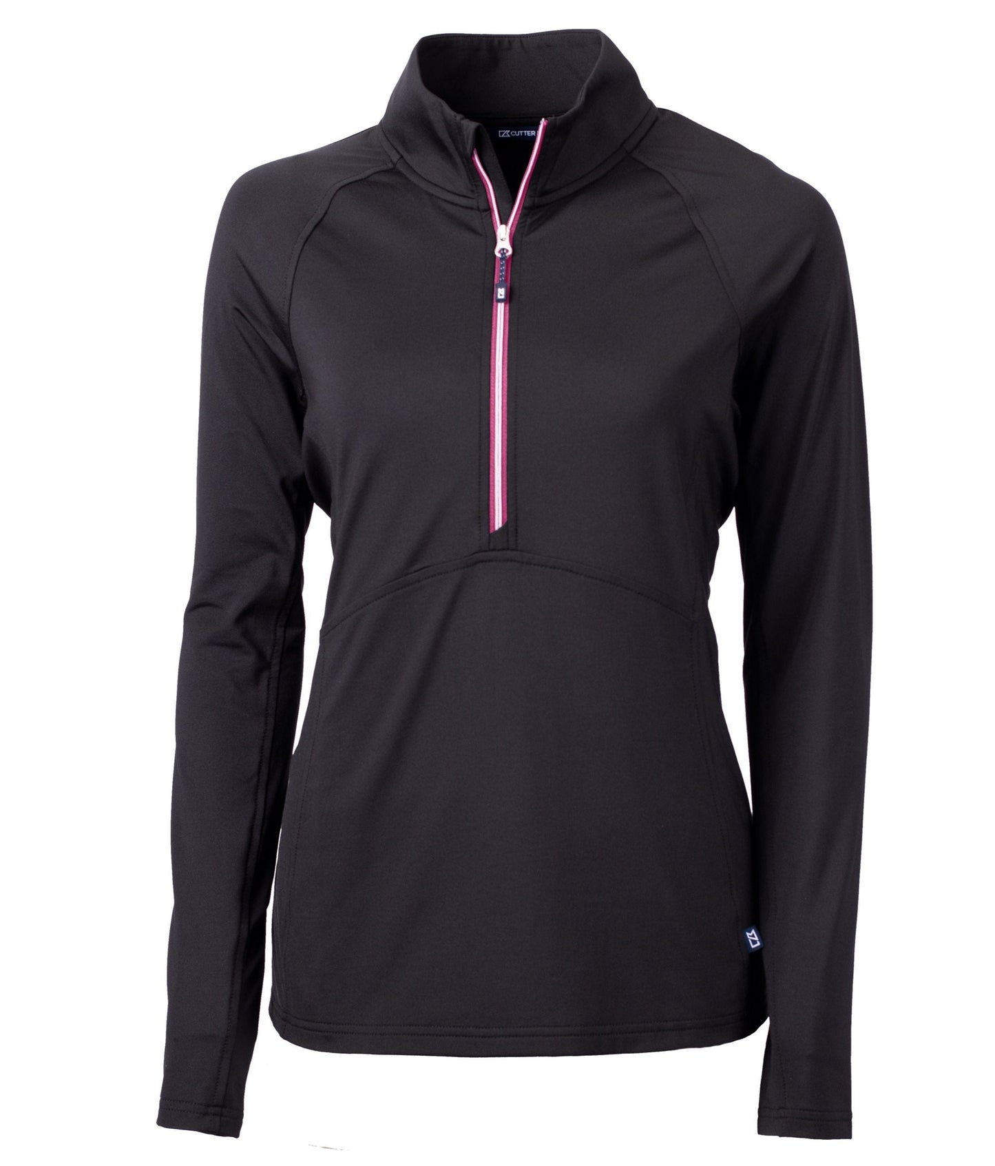 Cutter & Buck Layering XS / Black/Gelato Cutter & Buck - Women's Adapt Eco Knit Half Zip Pullover w/ Contrast Zipper