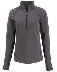 Cutter & Buck Layering XS / Black Heather Cutter & Buck - Women's Peshastin Fleece Recycled Half Zip Pullover