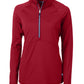Cutter & Buck Layering XS / Cardinal Red Cutter & Buck - Women's Adapt Eco Knit Half Zip Pullover