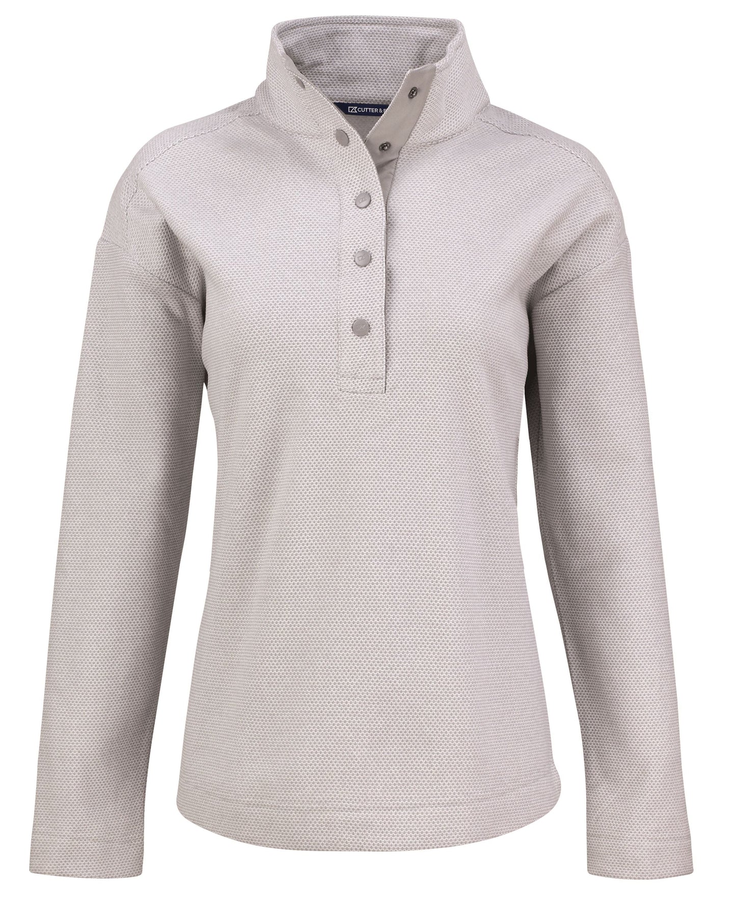 Cutter & Buck Layering XS / Polished Cutter & Buck - Women's Hunt's Point Textured Fleece Recycled Snap Pullover