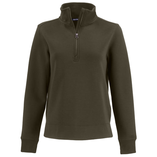 Cutter & Buck Layering XS / Poplar Cutter & Buck - Women's Roam Recycled Quarter Zip Pullover