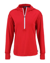 Cutter & Buck Layering XS / Red Cutter & Buck - Women's Daybreak Recycled Half-Zip Hoodie