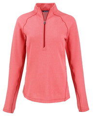 Cutter & Buck Layering XS / Red Heather Cutter & Buck - Women's Peshastin Fleece Recycled Half Zip Pullover