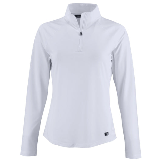 Cutter & Buck Layering XS / White Cutter & Buck - Women's Prospect Featherlight Stretch 1/4-Zip