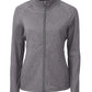 Cutter & Buck Outerwear XS / Black Heather Cutter & Buck - Women's Adapt Eco Knit Heather Recycled Full-Zip Jacket