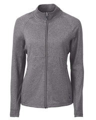 Cutter & Buck Outerwear XS / Black Heather Cutter & Buck - Women's Adapt Eco Knit Heather Recycled Full-Zip Jacket