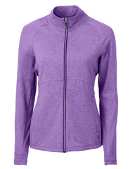 Cutter & Buck Outerwear XS / College Purple Heather Cutter & Buck - Women's Adapt Eco Knit Heather Recycled Full-Zip Jacket