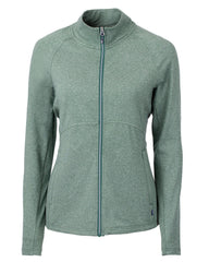 Cutter & Buck Outerwear XS / Hunter Heather Cutter & Buck - Women's Adapt Eco Knit Heather Recycled Full-Zip Jacket