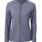 Cutter & Buck Outerwear XS / Navy Blue Heather Cutter & Buck - Women's Adapt Eco Knit Heather Recycled Full-Zip Jacket