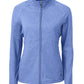 Cutter & Buck Outerwear XS / Tour Blue Heather Cutter & Buck - Women's Adapt Eco Knit Heather Recycled Full-Zip Jacket