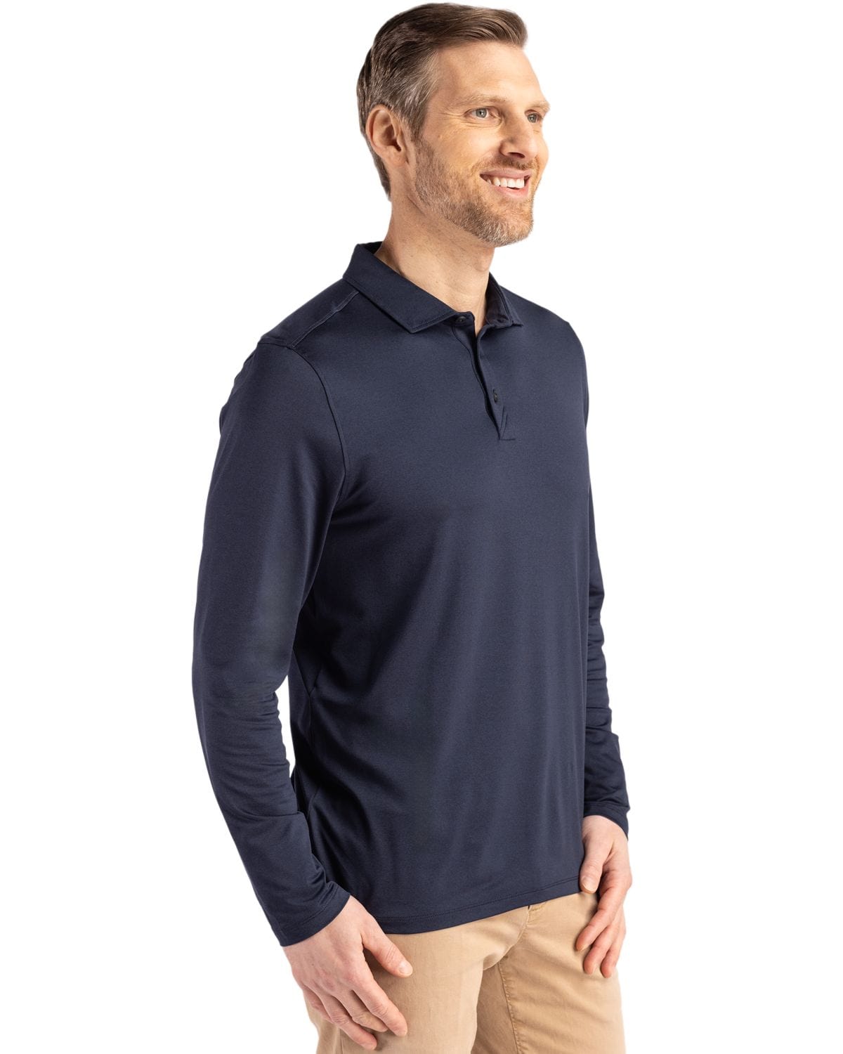 Cutter & Buck Polos Cutter & Buck - Men's Coastline Epic Comfort Recycled Long Sleeve Polo