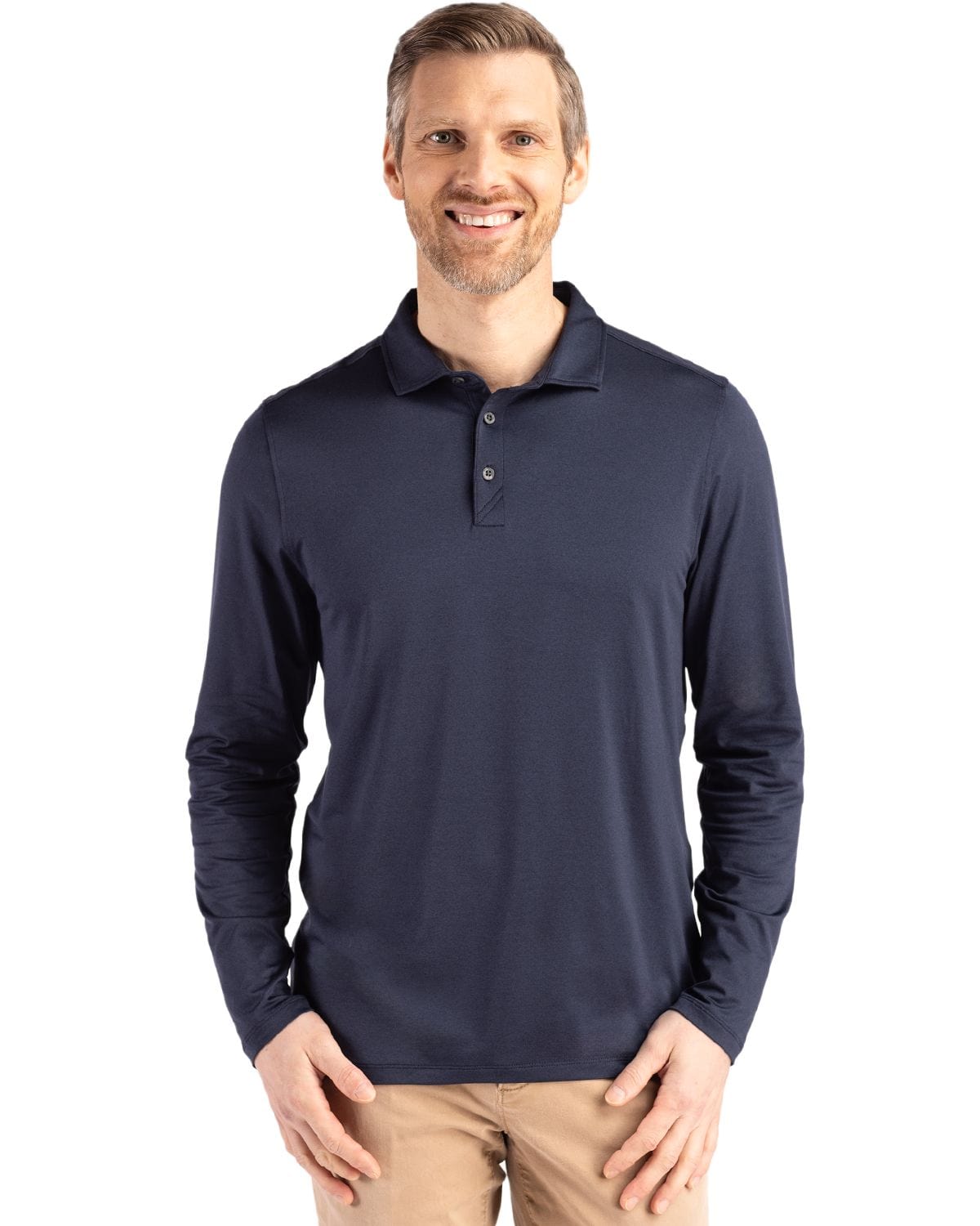 Cutter & Buck Polos Cutter & Buck - Men's Coastline Epic Comfort Recycled Long Sleeve Polo