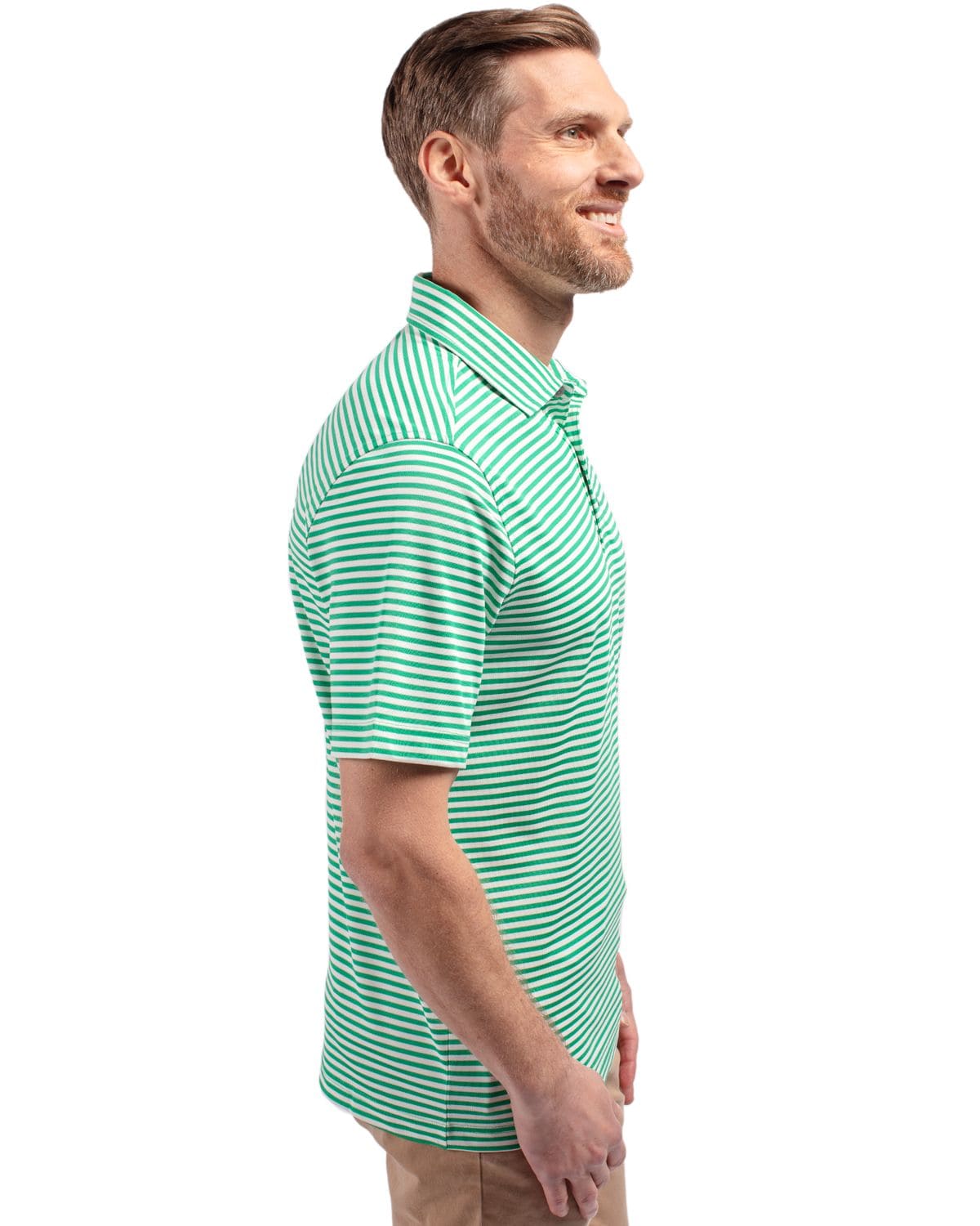 Cutter & Buck Polos Cutter & Buck - Men's Eco Pique Stripe Recycled Polo