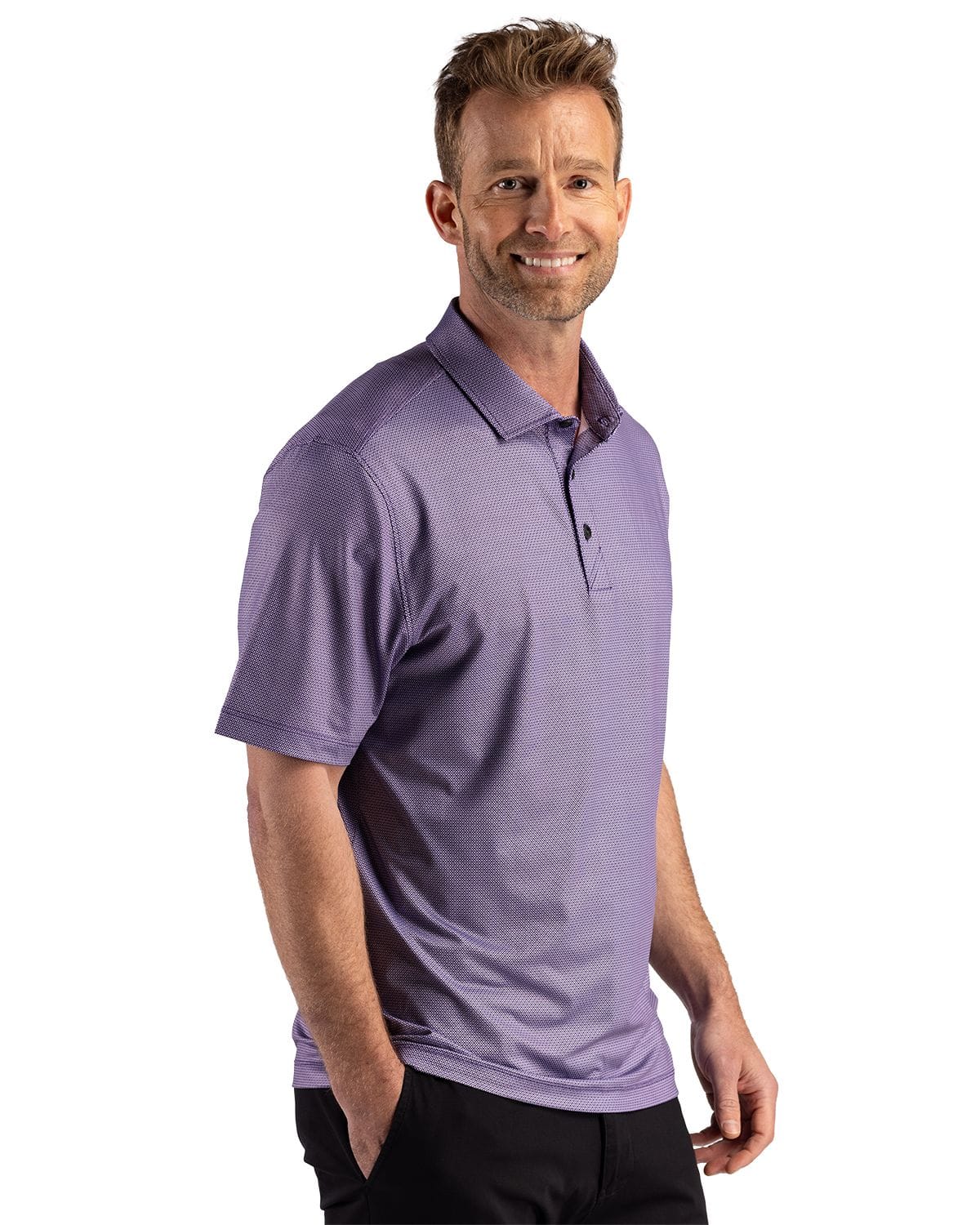 Cutter & Buck Polos Cutter & Buck - Men's Pike Lattice Print Recycled Polo