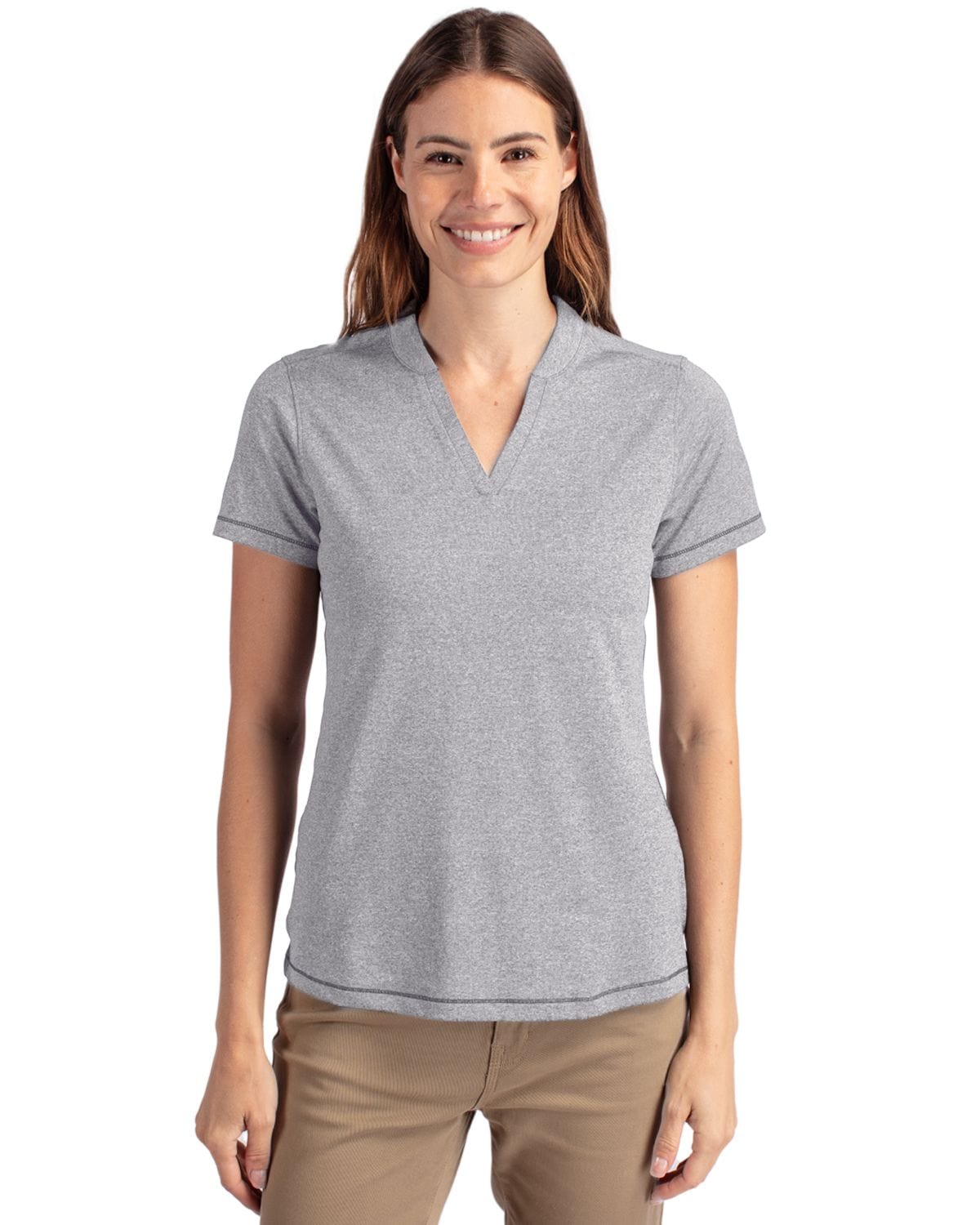 Cutter & Buck Polos Cutter & Buck - Women's Forge Heathered Stretch Blade Top