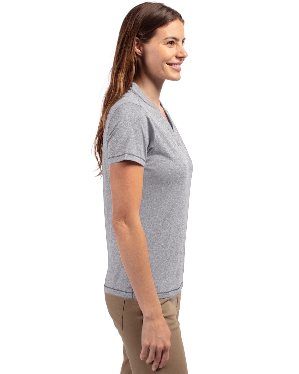 Cutter & Buck Polos Cutter & Buck - Women's Forge Heathered Stretch Blade Top