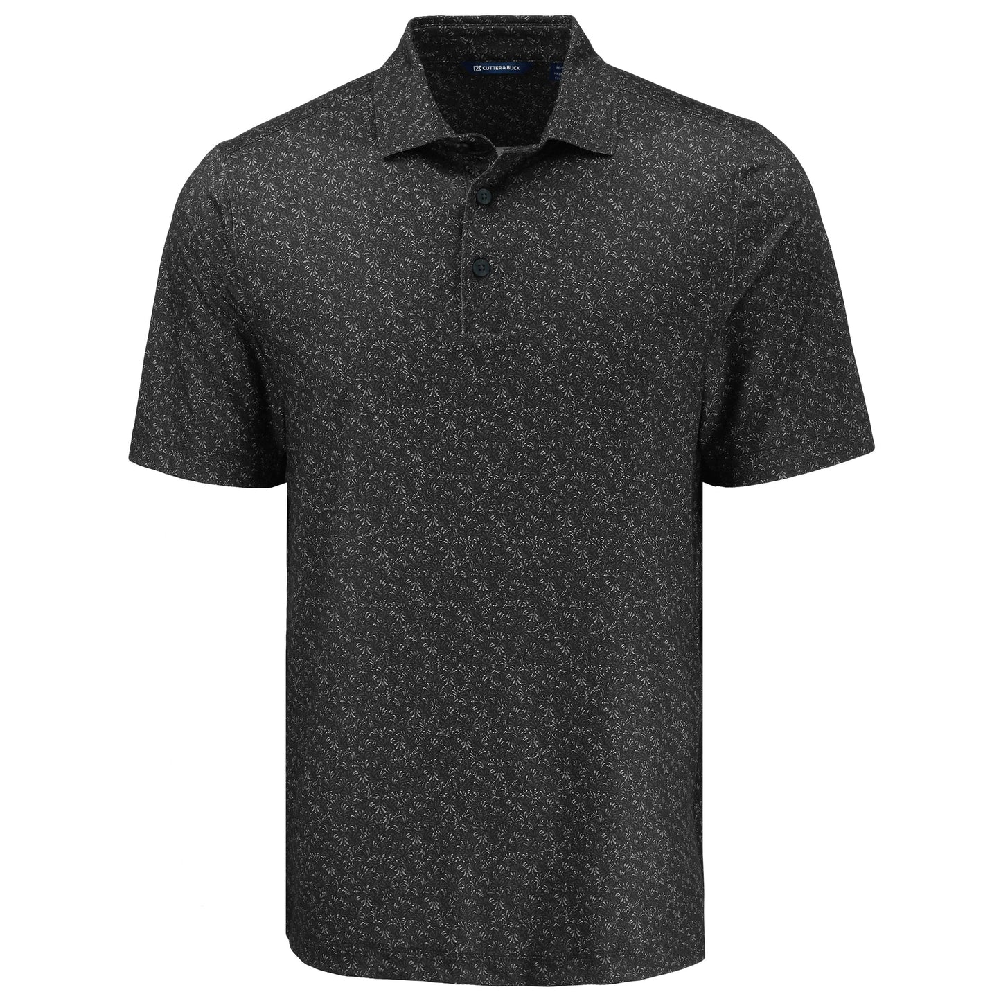 Cutter & Buck Polos S / Black Cutter & Buck - Men's Pike Fern Print Recycled Polo