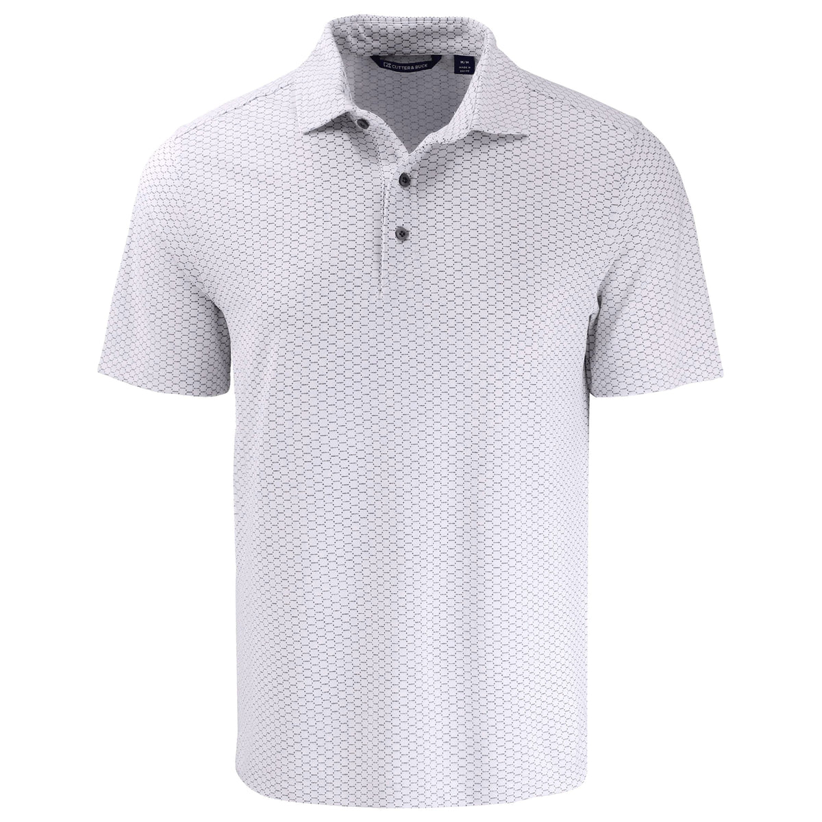 Cutter & Buck Polos S / Black Cutter & Buck - Men's Virtue Recycled Hex Print Pique Polo