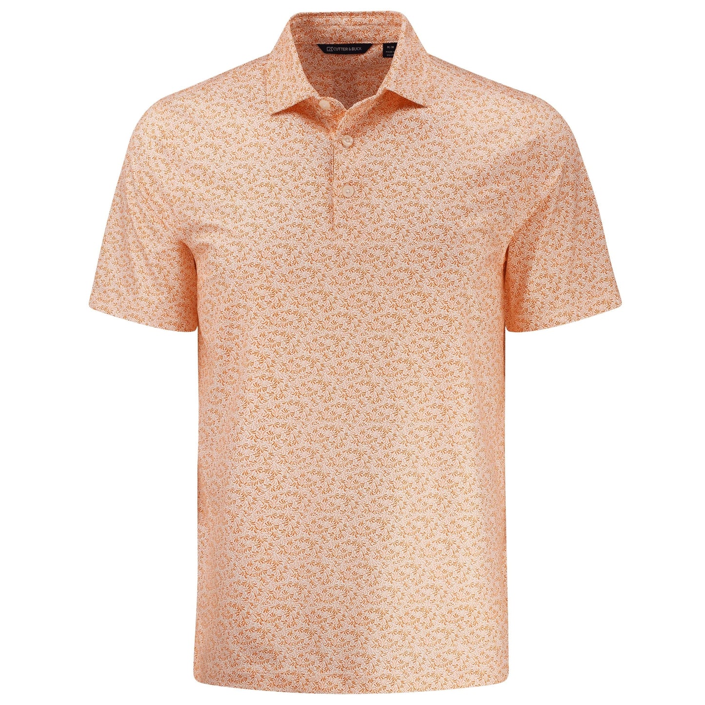 Cutter & Buck Polos S / College Orange Cutter & Buck - Men's Pike Fern Print Recycled Polo