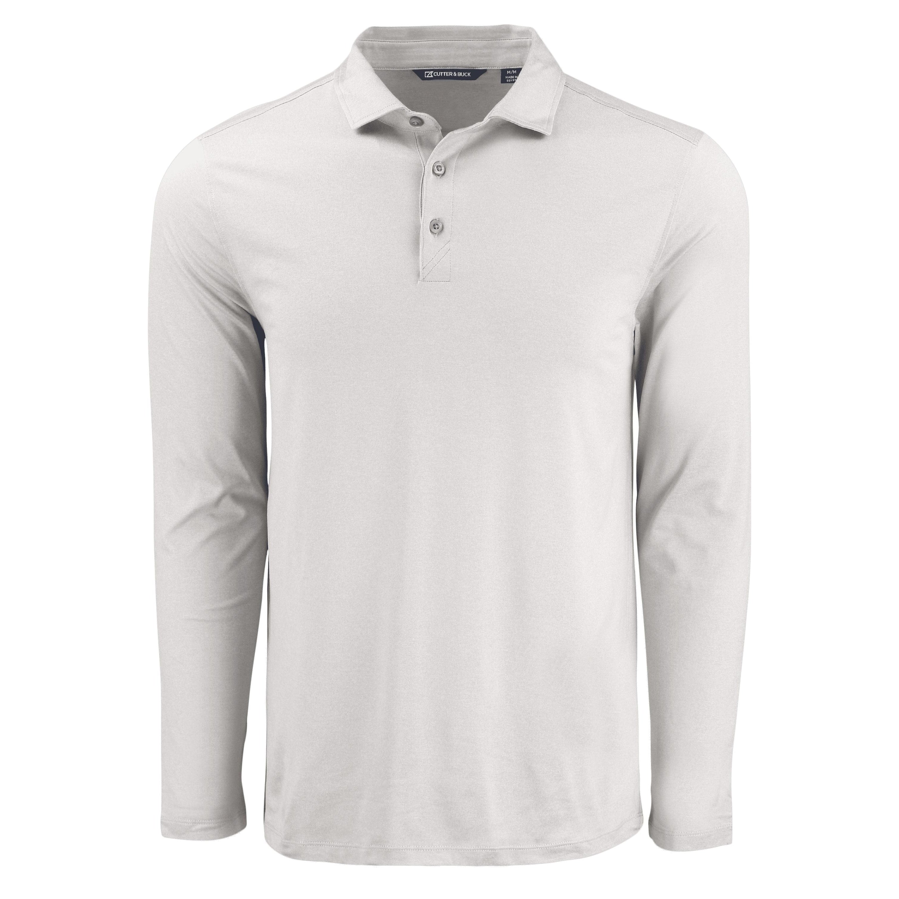 Cutter & Buck Polos S / Concrete Cutter & Buck - Men's Coastline Epic Comfort Recycled Long Sleeve Polo
