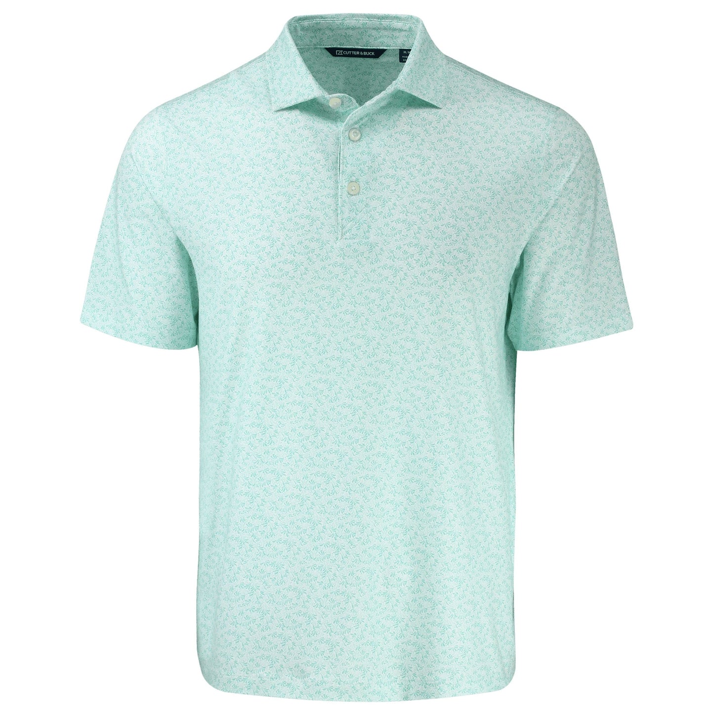 Cutter & Buck Polos S / Fresh Mint Cutter & Buck - Men's Pike Fern Print Recycled Polo