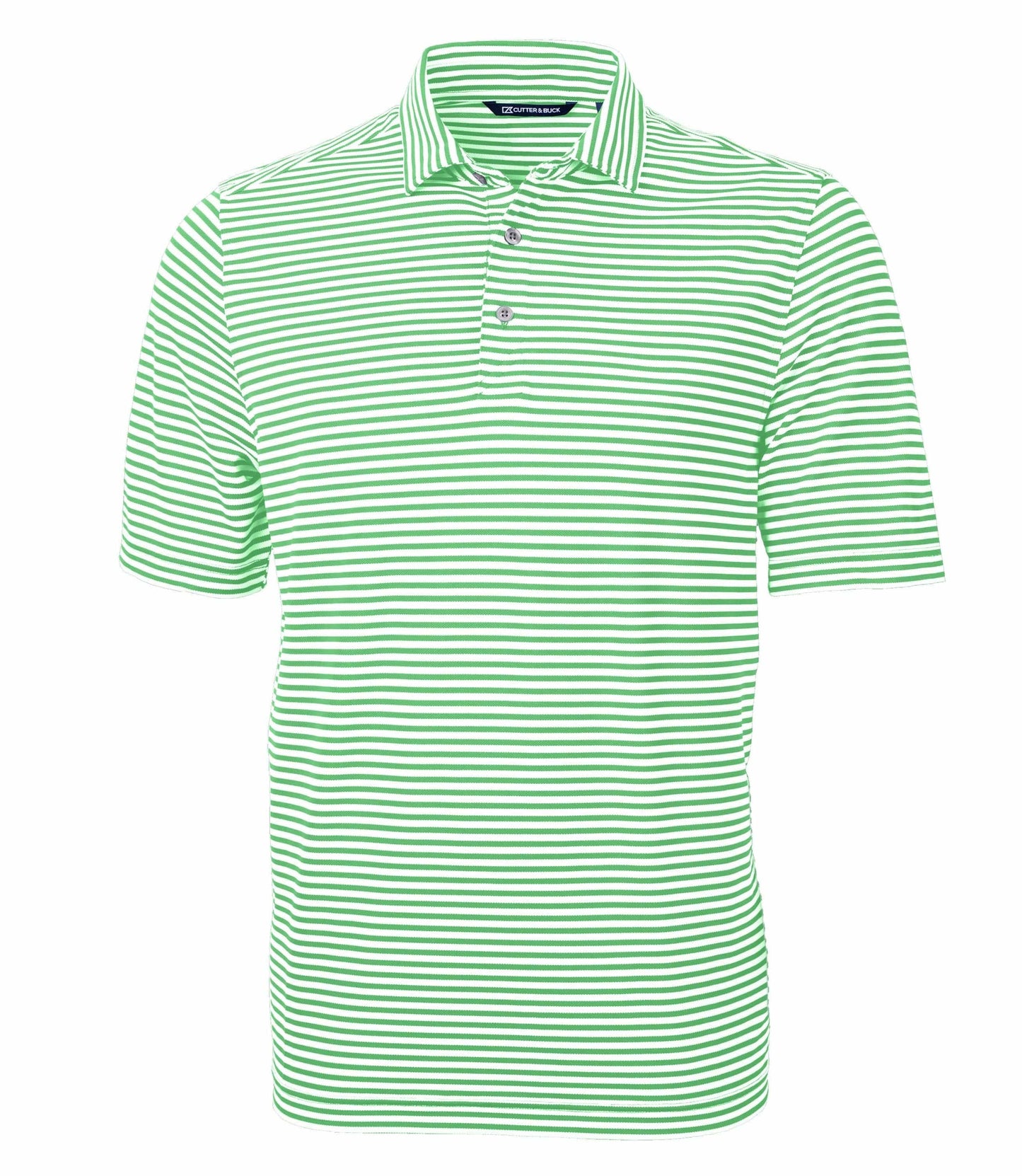 Cutter & Buck Polos S / Kelly Green Cutter & Buck - Men's Eco Pique Stripe Recycled Polo
