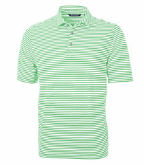 Cutter & Buck Polos S / Kelly Green Cutter & Buck - Men's Eco Pique Stripe Recycled Polo