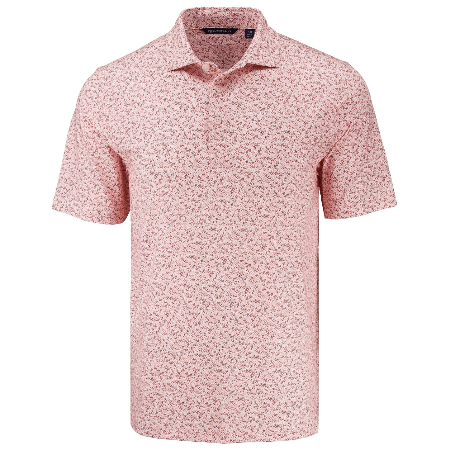 Cutter & Buck Polos S / Red Cutter & Buck - Men's Pike Fern Print Recycled Polo