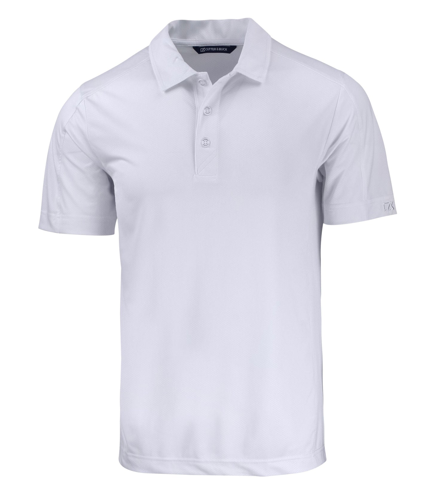 Cutter & Buck Polos S / White Cutter & Buck - Men's Prospect Textured Stretch Short Sleeve Polo