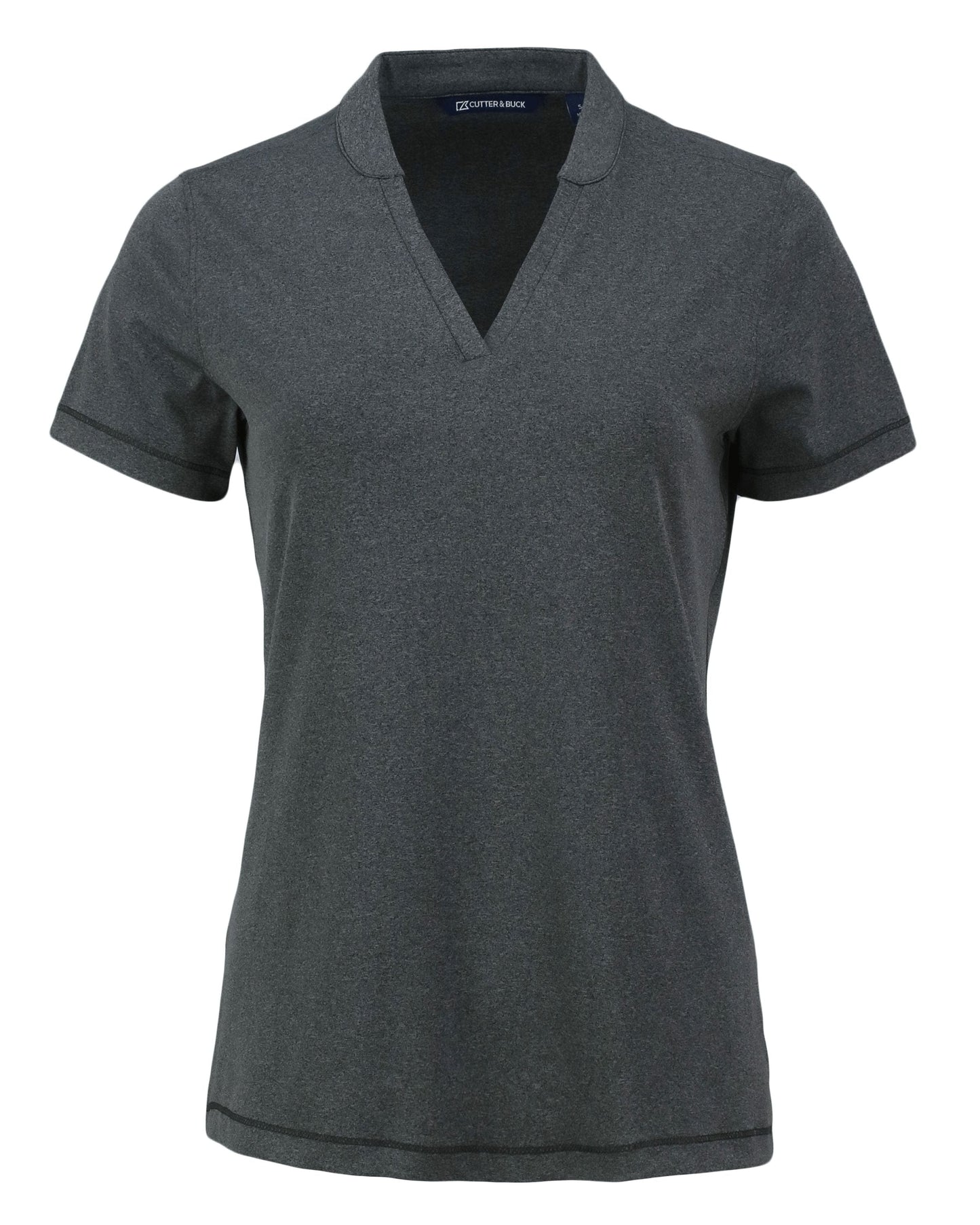Cutter & Buck Polos XS / Dark Black Heather Cutter & Buck - Women's Forge Heathered Stretch Blade Top