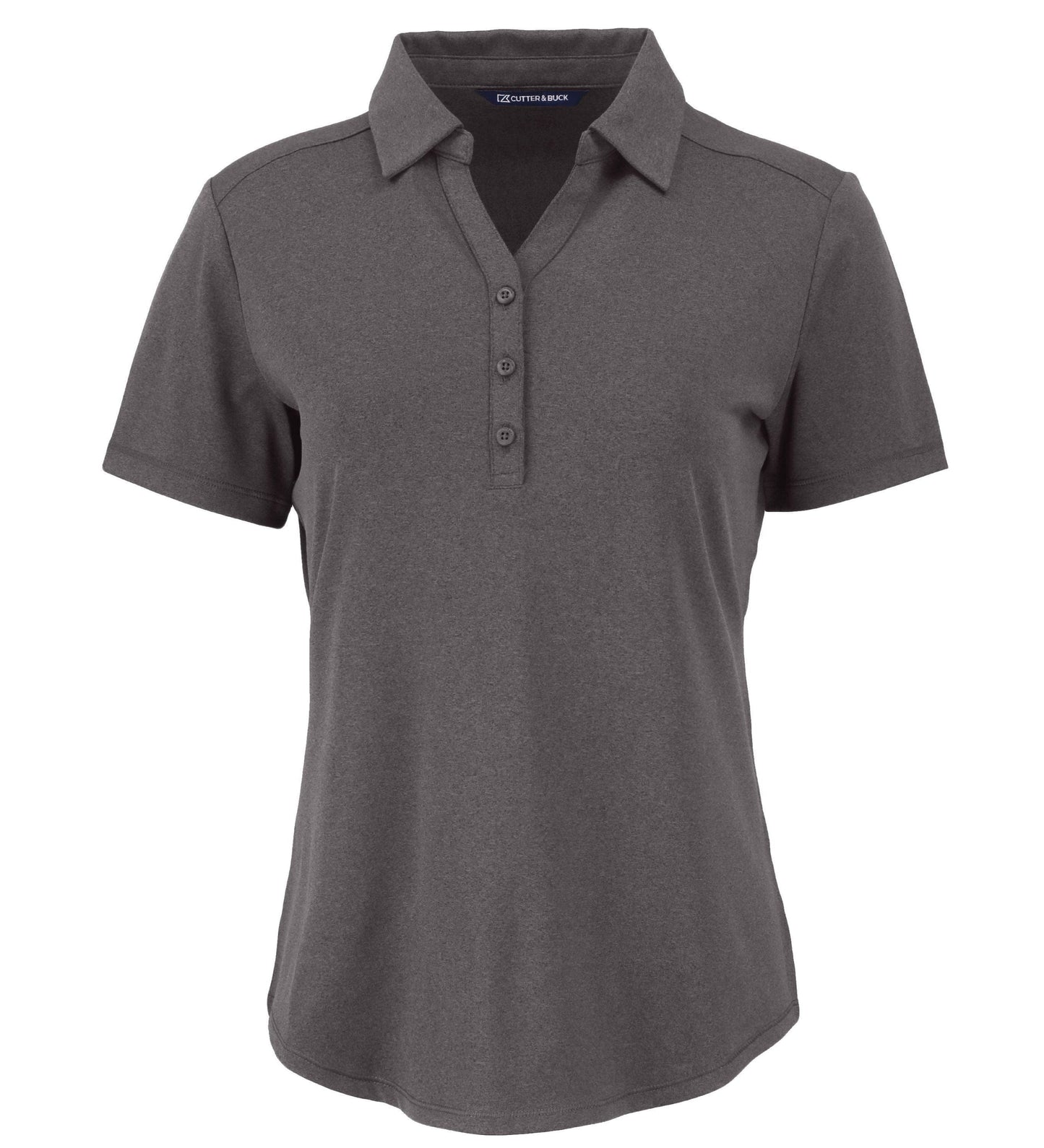 Cutter & Buck Polos XS / Dark Black Heather Cutter & Buck - Women's Heathered Forge Eco Stretch Recycled Polo