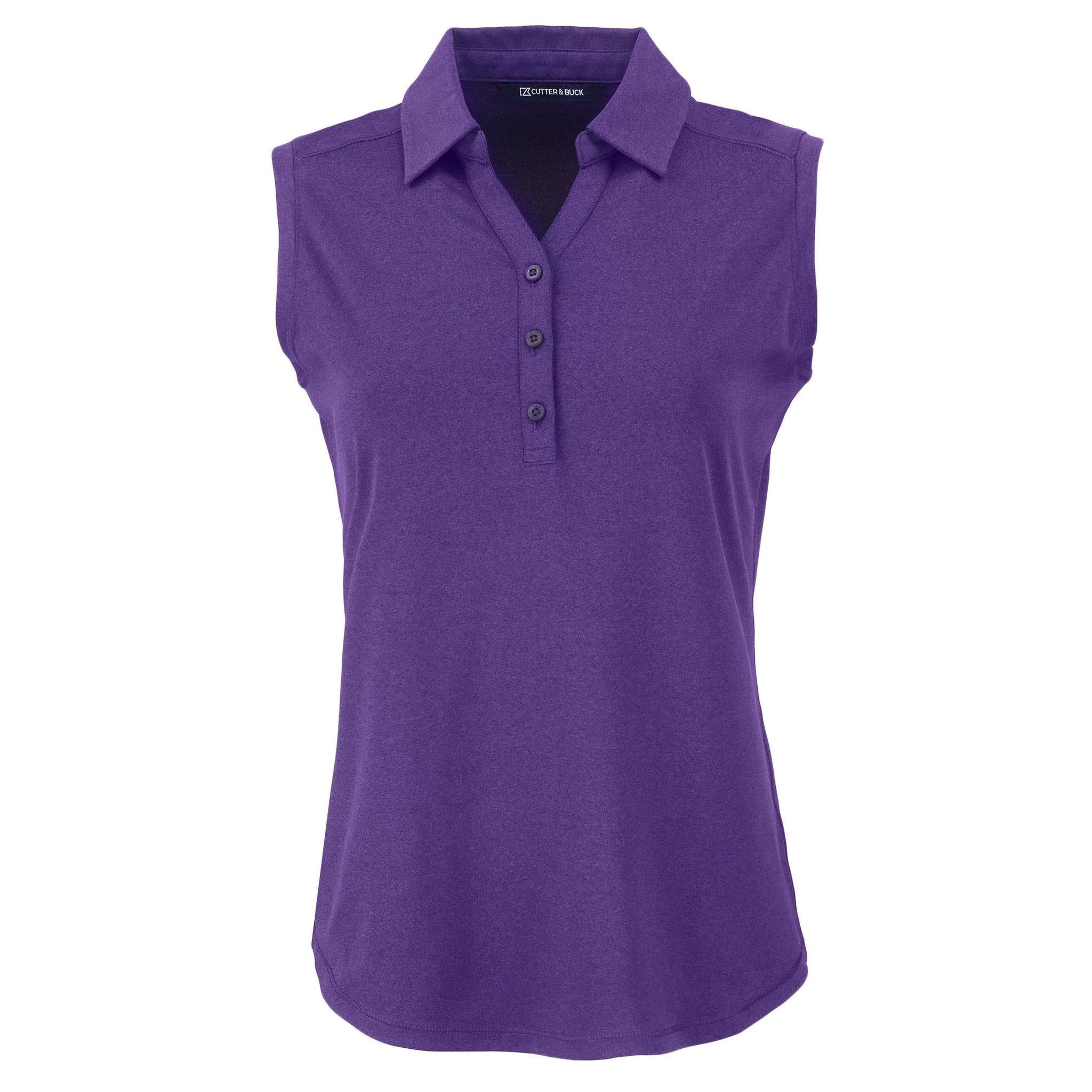 Cutter & Buck Polos XS / Dark College Purple Heather Cutter & Buck - Women's Forge Eco Stretch Recycled Sleeveless Polo