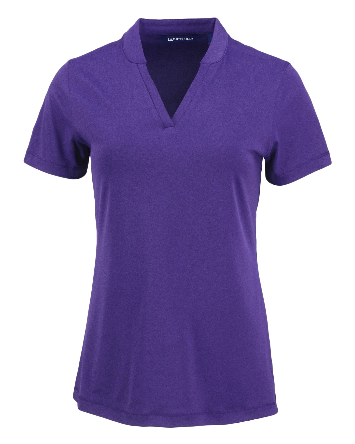 Cutter & Buck Polos XS / Dark College Purple Heather Cutter & Buck - Women's Forge Heathered Stretch Blade Top