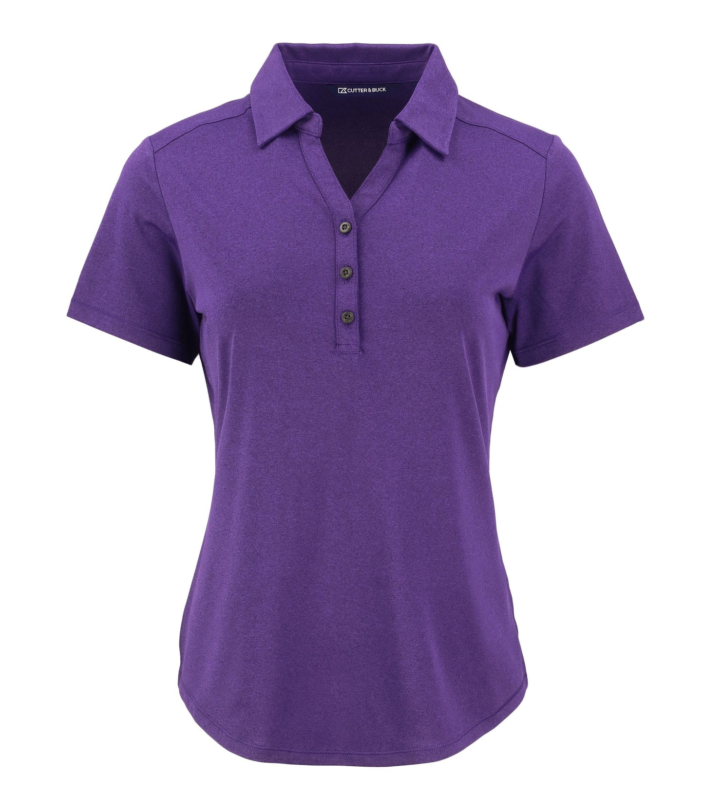Cutter & Buck Polos XS / Dark College Purple Heather Cutter & Buck - Women's Heathered Forge Eco Stretch Recycled Polo