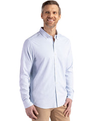 Cutter & Buck Woven Shirts Cutter & Buck - Men's Skyline Recycled Pinstripe Dress Shirt