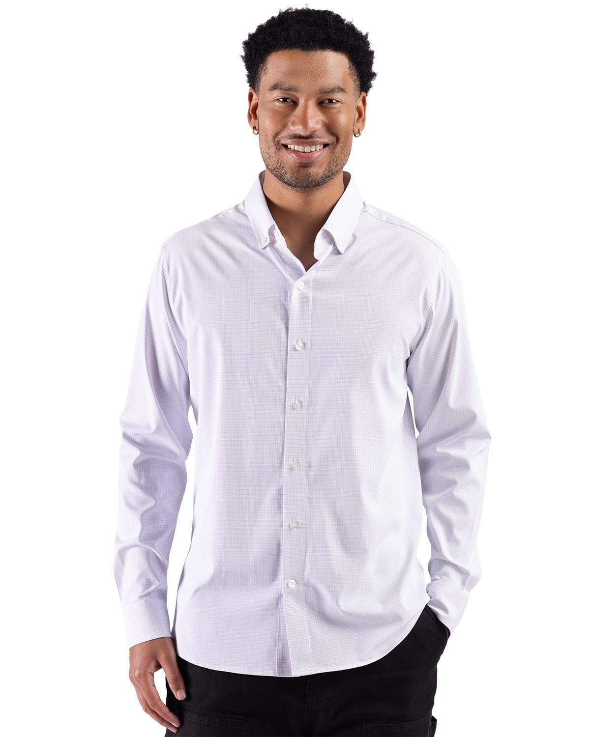 Cutter & Buck Woven Shirts Cutter & Buck - Men's Skyline Recycled Windowpane Dress Shirt