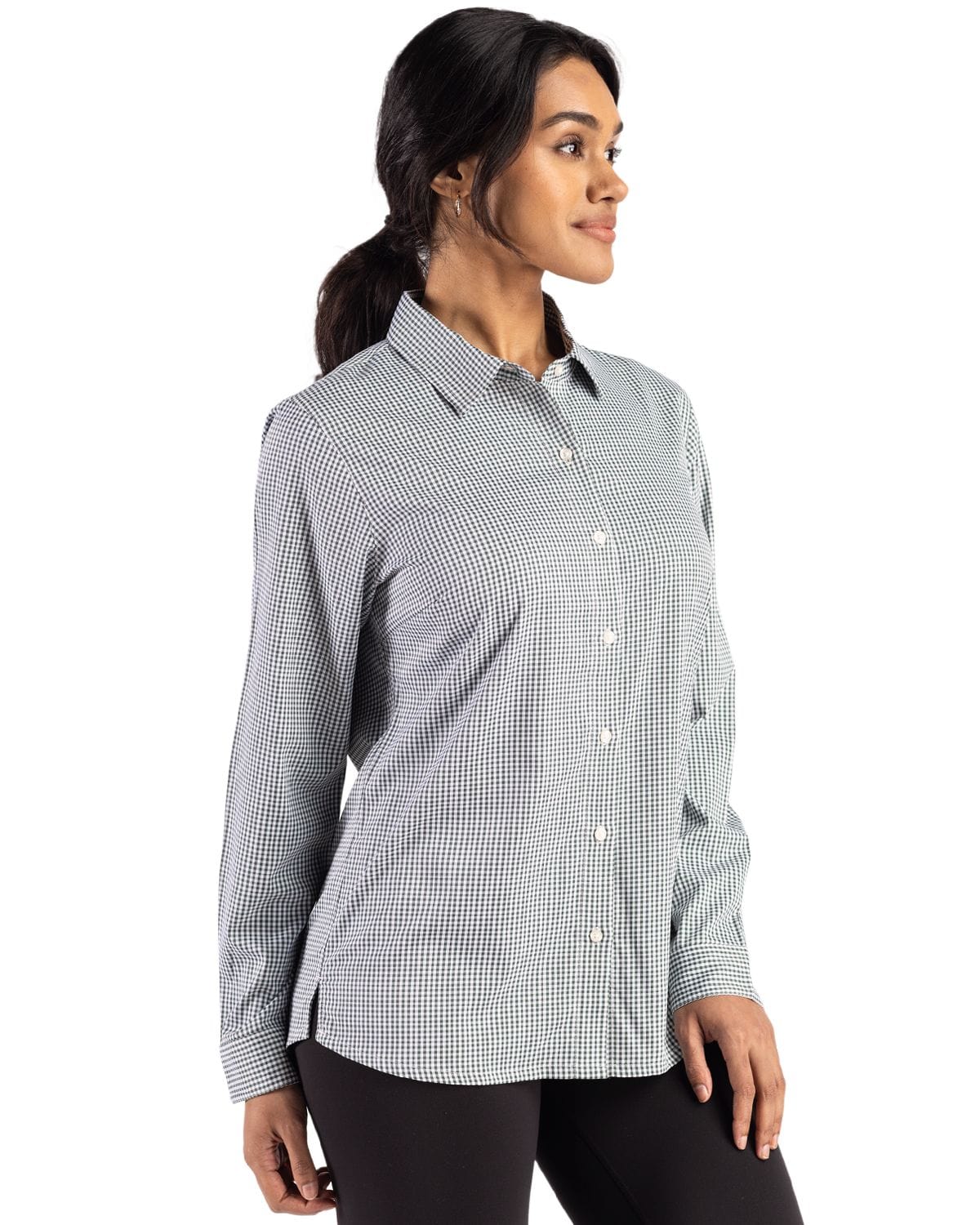 Cutter & Buck Woven Shirts Cutter & Buck - Women's Skyline Recycled Gingham Dress Shirt