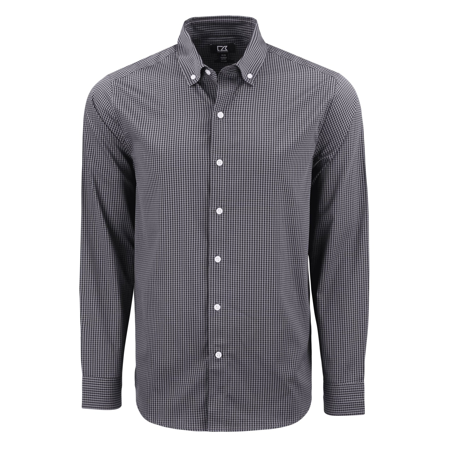 Cutter & Buck Woven Shirts S / Black/Elemental Grey Cutter & Buck - Men's Skyline Recycled Gingham Dress Shirt