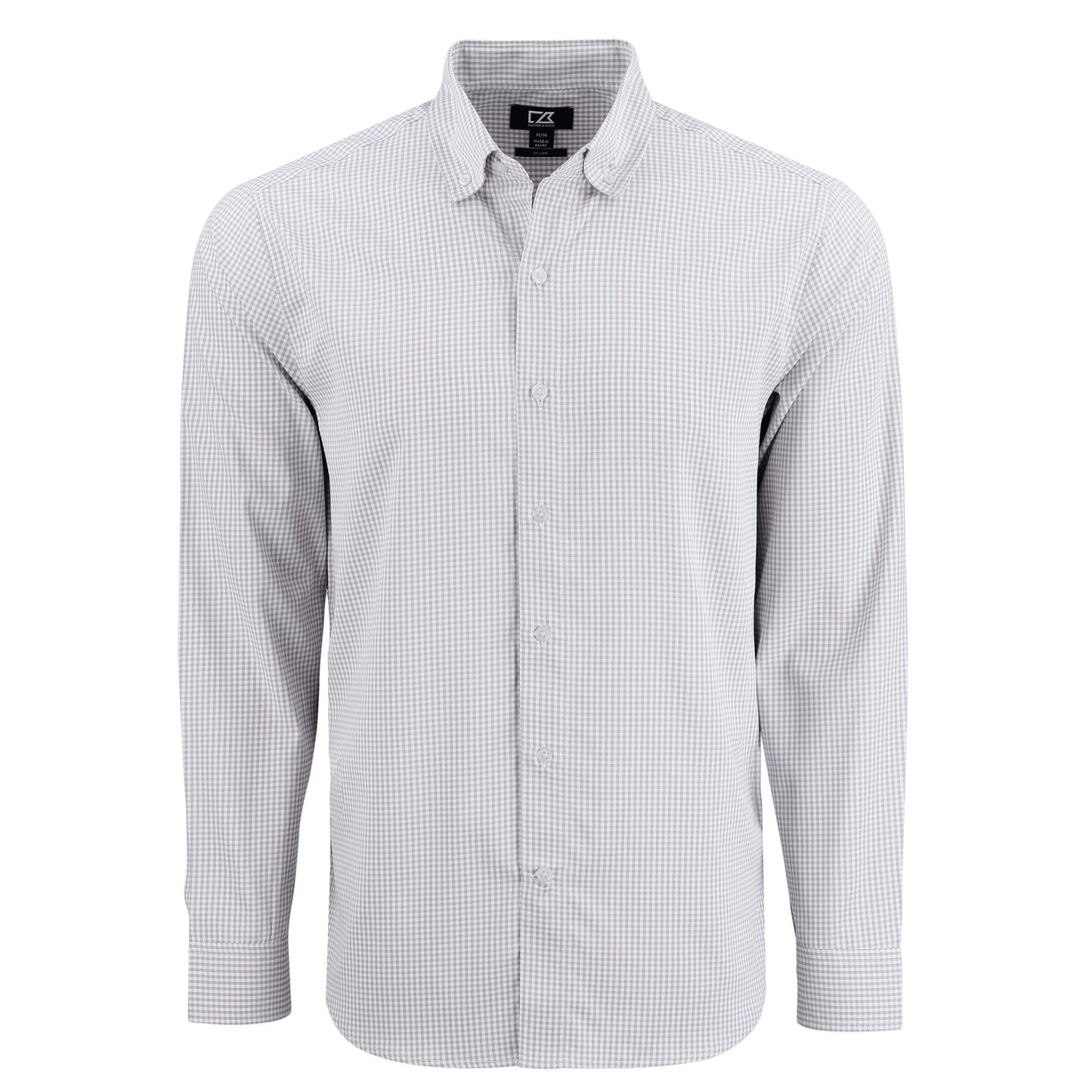 Cutter & Buck Woven Shirts S / Concrete/White Cutter & Buck - Men's Skyline Recycled Gingham Dress Shirt
