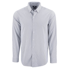 Cutter & Buck Woven Shirts S / Elemental Grey/White Cutter & Buck - Men's Skyline Recycled Pinstripe Dress Shirt