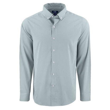 Cutter & Buck Woven Shirts S / Hunter/White Cutter & Buck - Men's Skyline Recycled Pinstripe Dress Shirt