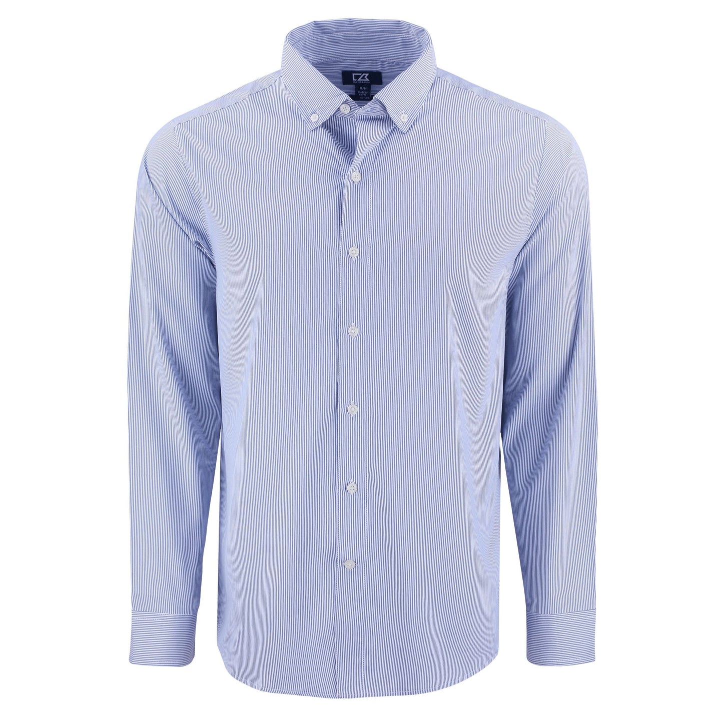 Cutter & Buck Woven Shirts S / Tour Blue/White Cutter & Buck - Men's Skyline Recycled Pinstripe Dress Shirt