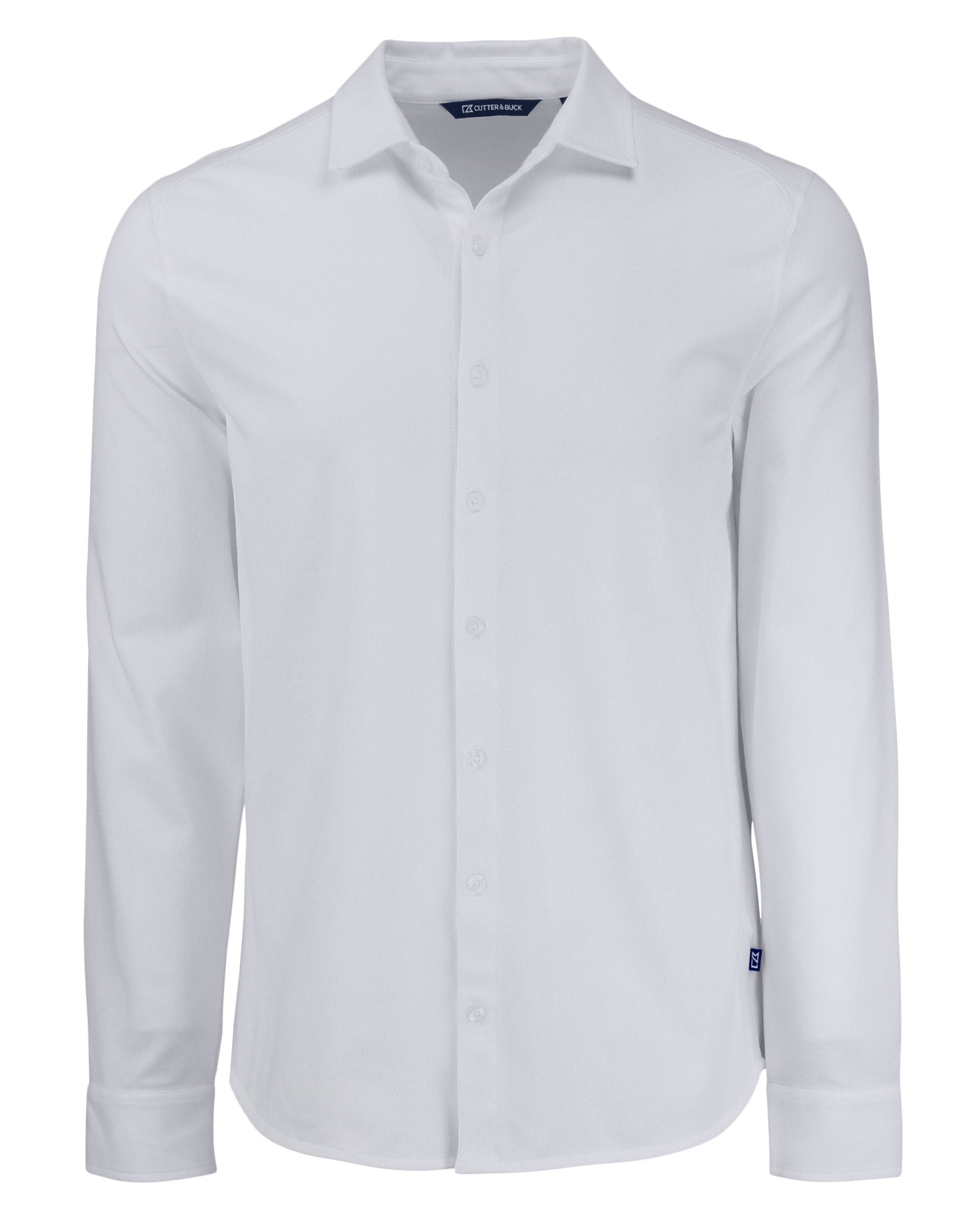 Cutter & Buck Woven Shirts S / White Cutter & Buck - Men's Advantage Tri-Blend Eco Soft Pique Knitted Button-Up