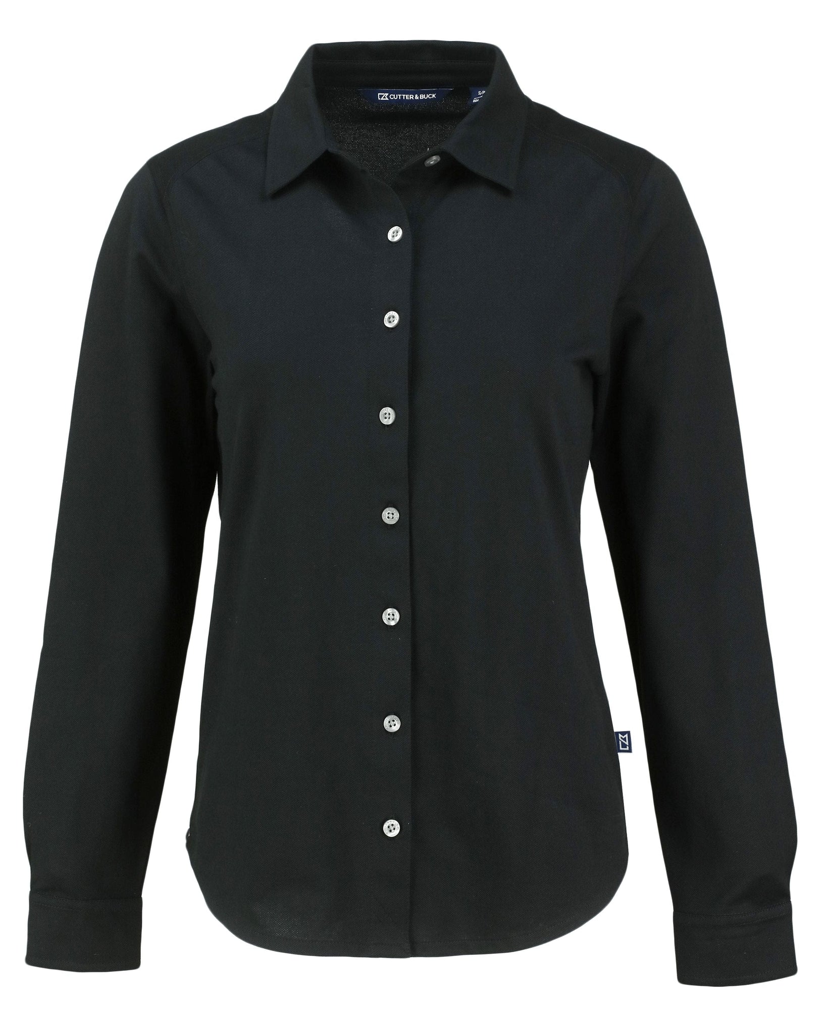 Cutter & Buck Woven Shirts XS / Black Cutter & Buck - Women's Advantage Tri-Blend Eco Soft Pique Knitted Button-Up