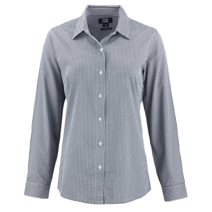 Cutter & Buck Woven Shirts XS / Black/White Cutter & Buck - Women's Skyline Recycled Gingham Dress Shirt