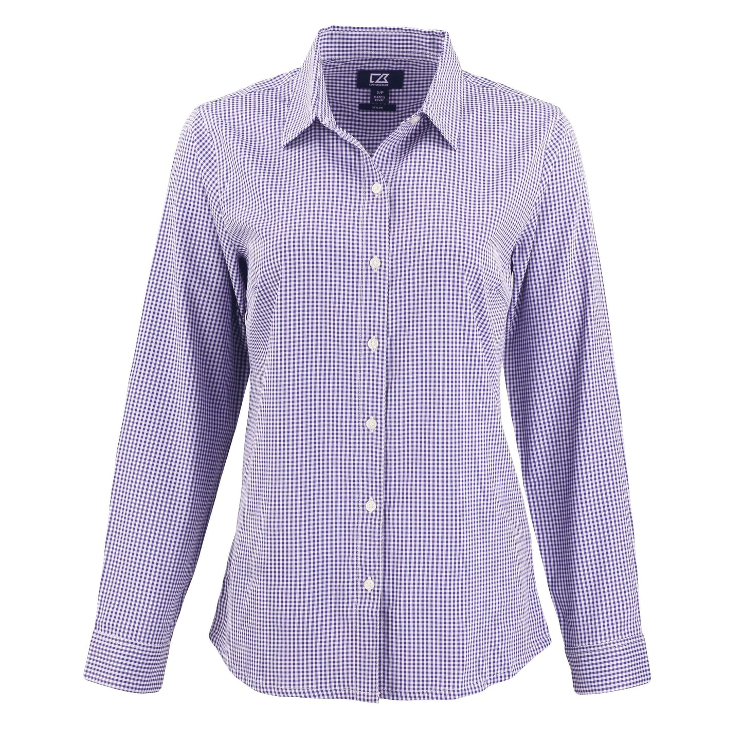 Cutter & Buck Woven Shirts XS / College Purple/White Cutter & Buck - Women's Skyline Recycled Gingham Dress Shirt