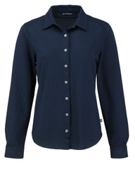 Cutter & Buck Woven Shirts XS / Liberty Navy Cutter & Buck - Women's Advantage Tri-Blend Eco Soft Pique Knitted Button-Up