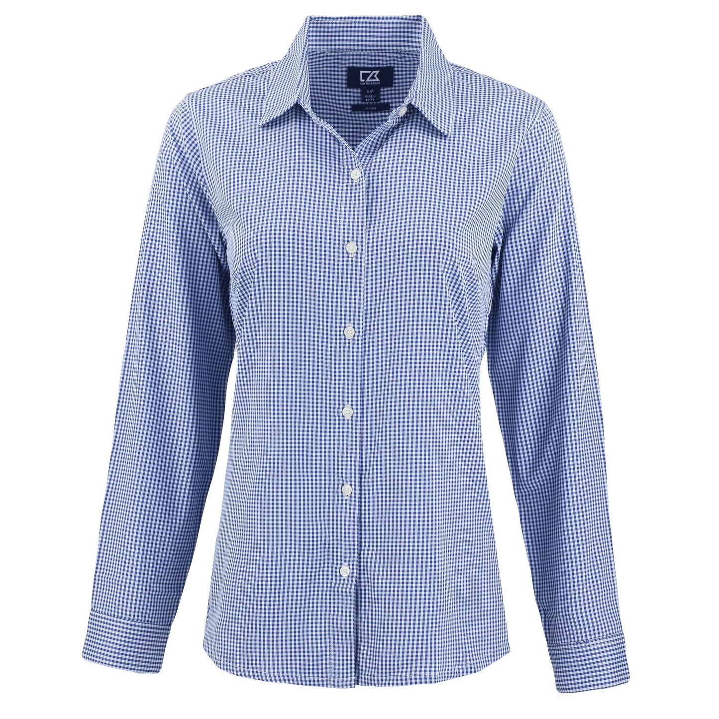 Cutter & Buck Woven Shirts XS / Tour Blue/White Cutter & Buck - Women's Skyline Recycled Gingham Dress Shirt