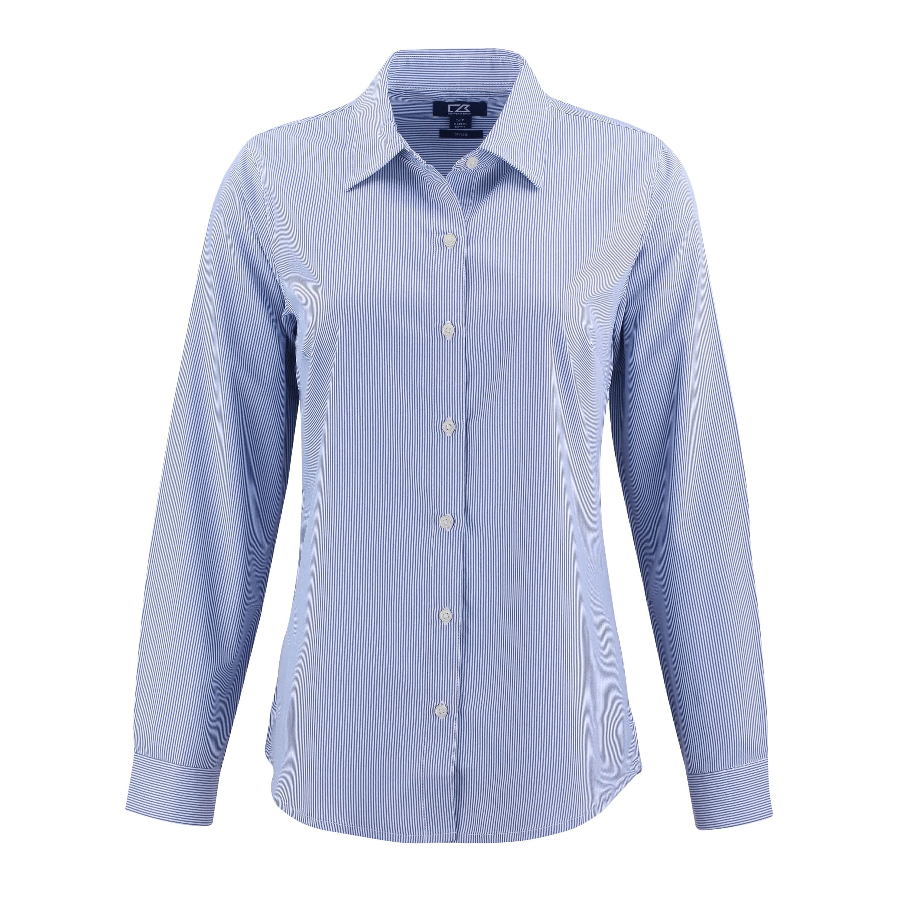 Cutter & Buck - Women's Skyline Recycled Pinstripe Dress Shirt Cutter & Buck - Women's Skyline Recycled Pinstripe Dress Shirt